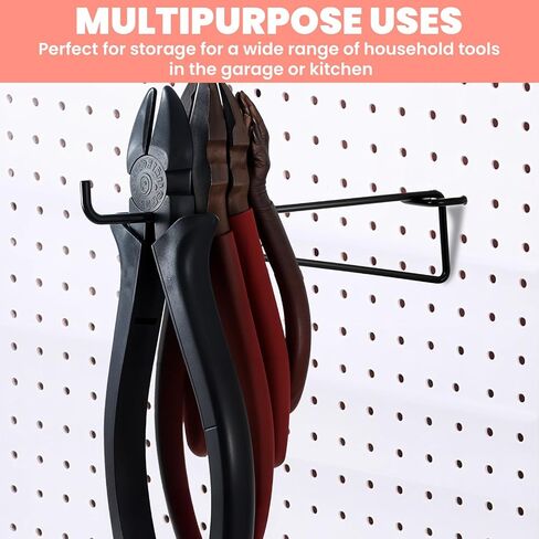 12 Pecs Pegboard Shelf Hooks ، Back Peg Board Brackets 8 بوصة ، مجموعة خطاف المعادن ، نظام تخزين مختلف للأدوات للمرآب ، الحرف ، ورشة العمل ، طاولة العمل in Saudi Arabia
