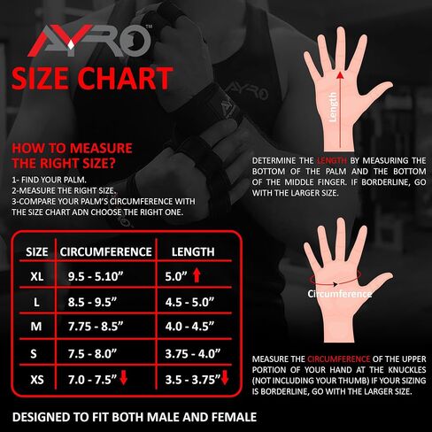 AYRO Workout Gloves for Men & Women – Ventilated Weight Lifting Gloves with Wrist Support - Gym Gloves for Men, Breathable Palm Padding, Non-Slip Grip – Ideal for Gym, Fitness, Cross Training in Kuwait