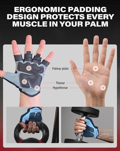 LIONCO Workout Gloves for Men Women,Weight Lifting Gloves with Breathable Gel Padded Excellent Grip for Gym Exercise,Cycling,Weightlifting,Fitness Training,Pull Ups and Climbing and Rowing in Saudi Arabia