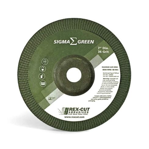 730000 Sigma Green Grinding Wheel, 36 Grit, 4-1/2in Dia. x 7/8 Arbor (Pack of 25) in Saudi Arabia