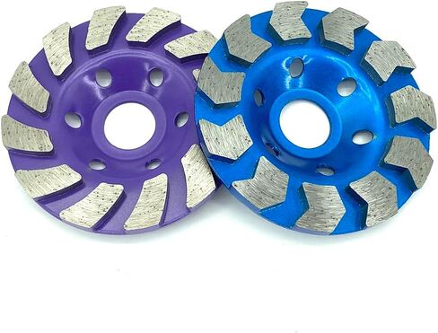 2pcs عجلات طحن الخرسانة الملموسة ملموسة 100 مم 4 بوصات ، تناسب 7/8 "شارب لطاحونة الزاوية ، وتشكيل تنظيف البناء البناء من الطوب الرخاني الرخاني ， الأزرق in Saudi Arabia