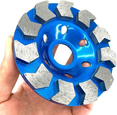 2pcs عجلات طحن الخرسانة الملموسة ملموسة 100 مم 4 بوصات ، تناسب 7/8 "شارب لطاحونة الزاوية ، وتشكيل تنظيف البناء البناء من الطوب الرخاني الرخاني ， الأزرق in Saudi Arabia