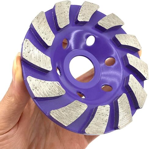 2pcs عجلات طحن الخرسانة الملموسة ملموسة 100 مم 4 بوصات ، تناسب 7/8 "شارب لطاحونة الزاوية ، وتشكيل تنظيف البناء البناء من الطوب الرخاني الرخاني ， الأزرق in Saudi Arabia