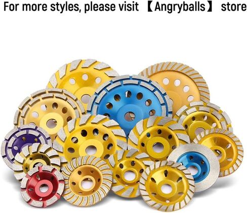 2pcs عجلات طحن الخرسانة الملموسة ملموسة 100 مم 4 بوصات ، تناسب 7/8 "شارب لطاحونة الزاوية ، وتشكيل تنظيف البناء البناء من الطوب الرخاني الرخاني ， الأزرق in Saudi Arabia
