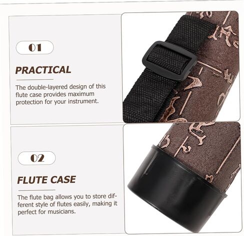 TOYANDONA Portable Flute Storage Box Double Professional Flute Carrying Case for Tuned Instruments Lightweight and Easy to Carry in Saudi Arabia