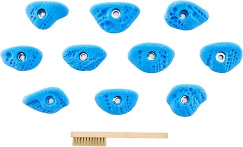 TRANGO Comfy Crimps Grip Holds (10pcs Blue, Geologic) | Indoor Climbing Wall Hardware in Saudi Arabia