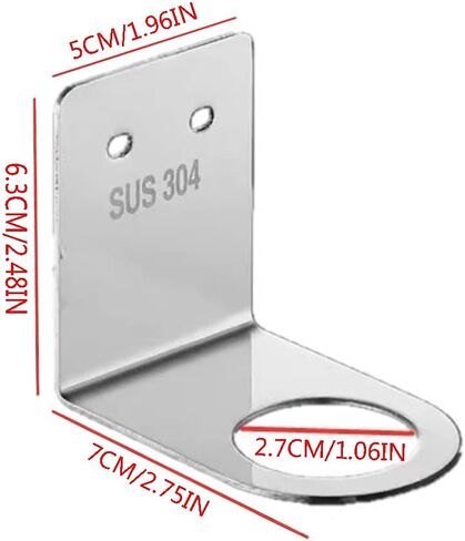 BiJun Soap Dispenser Wall Mount, 4pc Shower Shampoo Holder Hole of 1.06in Hanging Jar Rack Shampoo Standing Shelf Storage for Bathroom and Kitchen (1.06in, Silver) in Kuwait