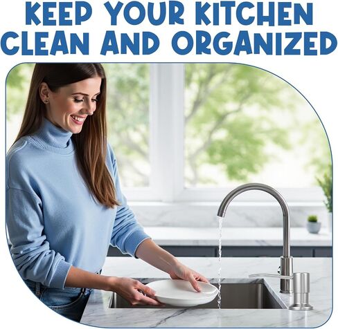 Soap Dispenser for Kitchen Sink, Stainless Steel Under Sink Soap Dispenser Pump with 47Inch Extension Tube Kit, No Need to Fill Little Bottle Again(Silver) in Saudi Arabia