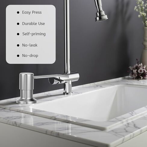 Soap Dispenser for Kitchen Sink, Stainless Steel Under Sink Soap Dispenser Pump with 47Inch Extension Tube Kit, No Need to Fill Little Bottle Again(Silver) in Saudi Arabia