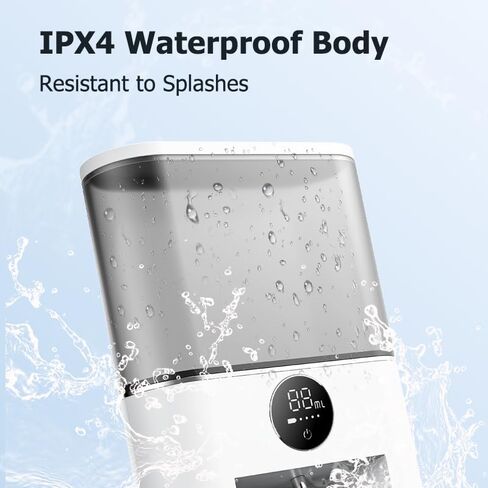 X124 موزع غسول الفم الأوتوماتيكي الذكي-18.26 أوقية لا تلمس مع 4 أكواب ألوان ، 4 أوضاع للاستغناء ، شاشة USB-C قابلة لإعادة الشحن ، LED ، شاشة الحائط-مقاومة للماء (أسود) in Kuwait