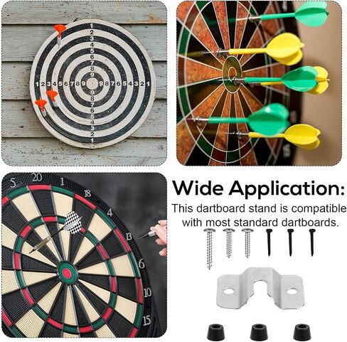 Dartboard Mounting Bracket Kit, Dart Board Hanging Kit for Wall Dartboard Holder Hanger Screw Hook Set Dart Games Accessories in Saudi Arabia