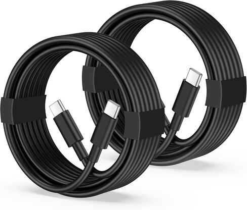 USB c to USB C Cable ، 2-pack 6ft 60W 60W Cable Cable Type C charger cord for iPhone 16/15 Pro Max/Plus/16E ، iPad Pro/Air/Mini ، MacBook ، Samsung S25/S24/S23 ، Pixel 9/8/7 ، LG ، Moto ، Tablet ، Android in Kuwait