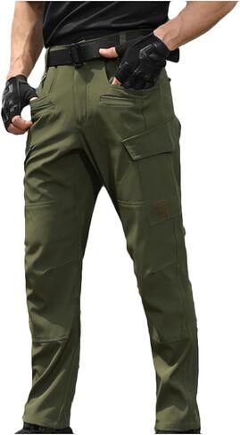 Mens Tactical Cargo Pants Water Resistant Quick Dry Outdoor Work Pants Ripstop Hiking Sweatpants with Multi Pockets in Saudi Arabia