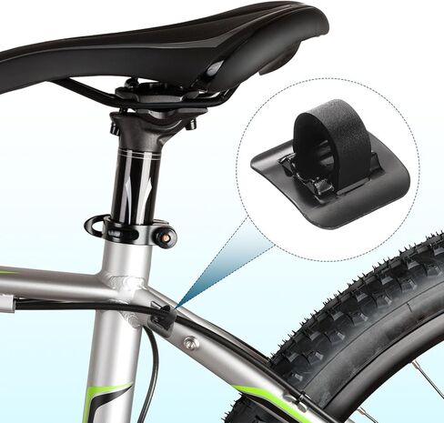 HARFINGTON 6pcs Bicycle C-Clips Clamps Housing Hose Guide Brake Derailleur Shift Cables with Adhesive Seat for MTB, Black in Saudi Arabia