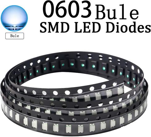 SMD Led Light Kits, 0603 SMD Led Kit, Yellow Color SMD Led Kits, 100 Pcs Bright Light Led Diode, SMD Led Diode Kits for Various Digital Products, Led Display Screens, Electronic DIY in Kuwait