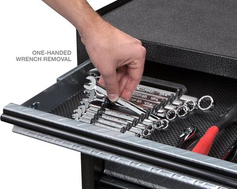 TEKTON 9-Tool Combination Wrench Holder (Black) | 79345 | Made in USA in Saudi Arabia
