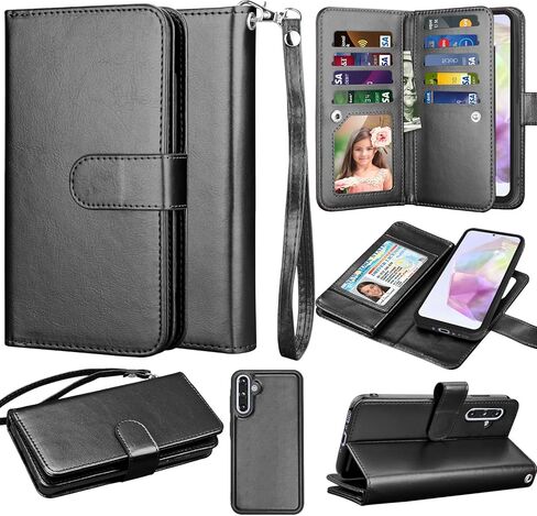 حالة محفظة Takfox لـ Samsung Galaxy A36 5G ، Galaxy A36 5G Case ، PU Leather Card Card Case [9 فتحات البطاقة] in Kuwait