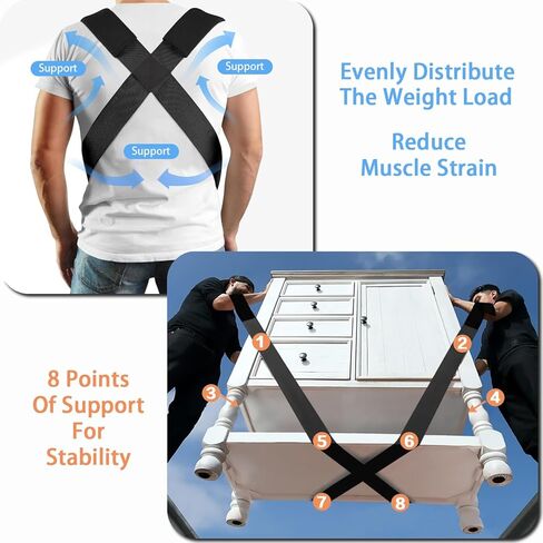 Moving Straps, 2-Person Lifting and Moving System, Appliance Or Furniture Moving Straps for Lifting, Heavy Lifting Straps Moving in Saudi Arabia