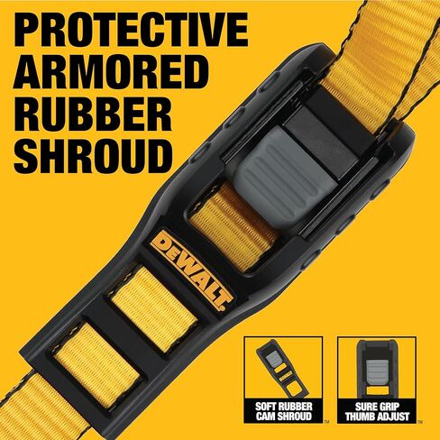 DEWALT DXBC90042 أسود / أصفر 1 "× 12 'أشرطة الكاميرا - 500 رطل حمولة عمل آمنة / 1،500 رطل قوة كسر ، 2 عبوة in Kuwait