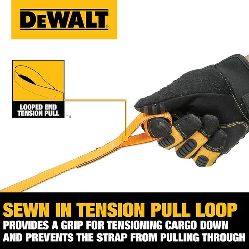 DEWALT DXBC90042 أسود / أصفر 1 "× 12 'أشرطة الكاميرا - 500 رطل حمولة عمل آمنة / 1،500 رطل قوة كسر ، 2 عبوة in Kuwait