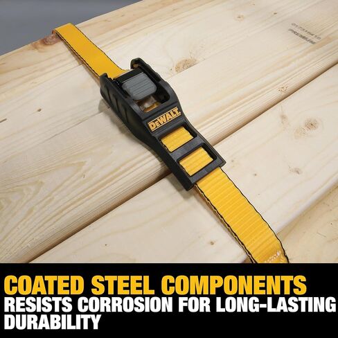 DEWALT DXBC90042 أسود / أصفر 1 "× 12 'أشرطة الكاميرا - 500 رطل حمولة عمل آمنة / 1،500 رطل قوة كسر ، 2 عبوة in Kuwait