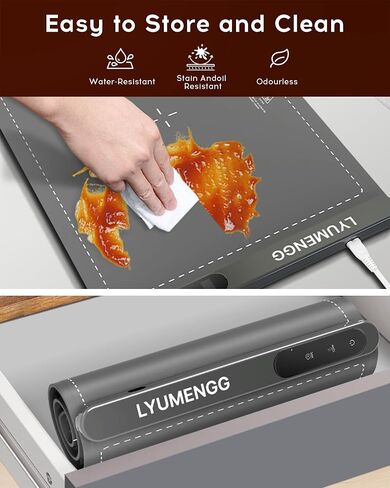 حصيرة الاحترار للطعام 500W الجرافين الحرارة السريعة في 5S Food Draping Mat 6 حصيرة الاحترار القابلة للتعديل 6H قبالة الطعام المحمولة RADER BPA خالية من الصواني الاحترار in Saudi Arabia