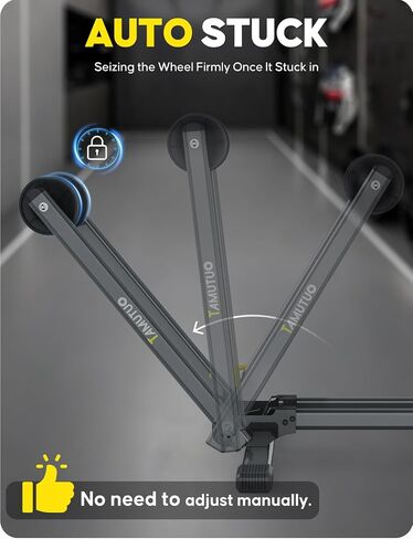 Bike Stand Floor for 16" - 29" Tires, Folding Garage Bike Rack for MTB & Road Bike Up to 2.4" Tire Width, Easy Storage Indoor Bicycle Stand，Latest Carbon Steel Version in Saudi Arabia