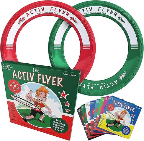 Activ Life Kid’s Flying Rings (2 Pack) They Fly Straight & Don’t Hurt, 80% Lighter Than Standard Rings - Replace Screen Time with Healthy Family Fun - Get Outside & Play in Saudi Arabia