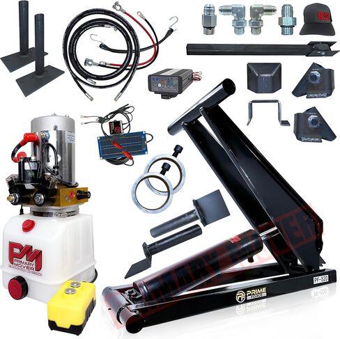 10 Ton (PF-520-k) Hydraulic Dump Trailer Scissor Hoist, Dump Kit for Pickup Truck (20,000 lb) Lift Dump Bed Kit with 12VDC Hydraulic Pump | Standard Kit | Suitable for Trailer Trucks in Saudi Arabia