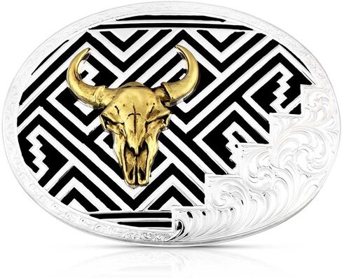 Montana Silversmiths Etched Mountains Western Belt Buckle w/ Pack Horse Rider - 6250-35 in Saudi Arabia