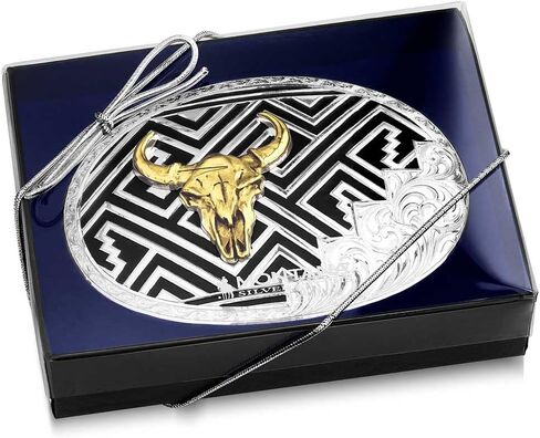 Montana Silversmiths Etched Mountains Western Belt Buckle w/ Pack Horse Rider - 6250-35 in Saudi Arabia