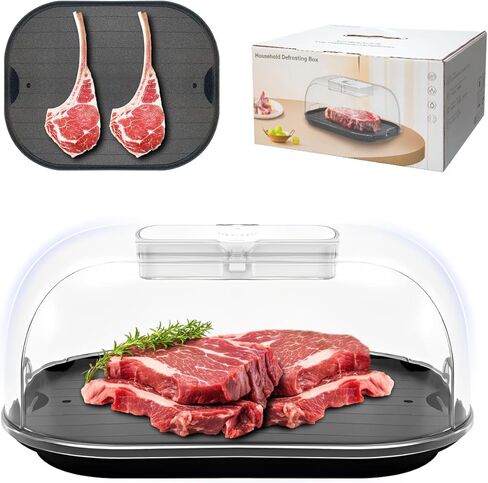 صينية ذوبان اللحوم المجمدة - صينية ذوبان الطعام السريعة لشرائح اللحم ، الدجاج والمأكولات البحرية | صفيحة ملهمة كونترتوب في المطبخ ، التخييم ، شواء الشواء in Kuwait