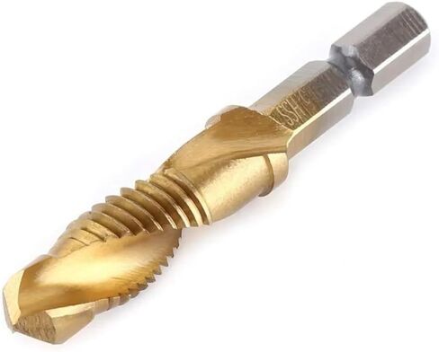 6PCS M3-M10 Screw Tap Drill Bits Taps Woodworking Metric Combination Bit 1/4 INCH Quick Change Hex(Color:M6(1PC)) in Saudi Arabia