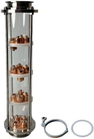 3 "لا يزال الجزر الزجاجي العمود مع 4 لوحات فقاعة النحاس in Kuwait