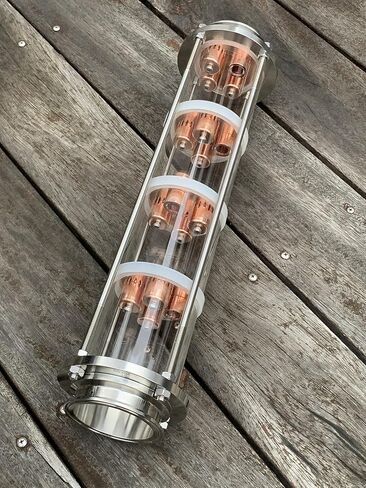 3 "لا يزال الجزر الزجاجي العمود مع 4 لوحات فقاعة النحاس in Kuwait