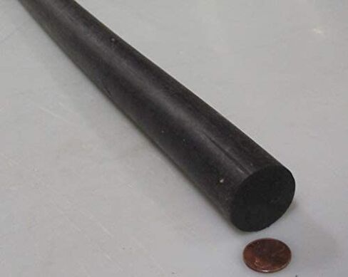 Black Neoprene Rubber Round Rod 75A 1.25" (1-1/4") Diameter x 36" Length 1 pc in Saudi Arabia