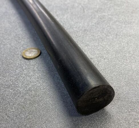 Black Neoprene Rubber Round Rod 75A 1.25" (1-1/4") Diameter x 36" Length 1 pc in Saudi Arabia