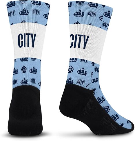 For Bare Feet Premier League Montage Banner Crew Sock Large in Kuwait