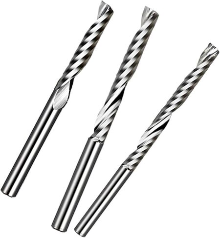 VSHARP 3A واحد الفلوت الطاحونة حلزوني طاحونة طحن كاربيد كاربيد قطع CNC 4 مم 6 مم شانك PVC أكريليك قطع قطع الخشب (6x12x50) in Saudi Arabia