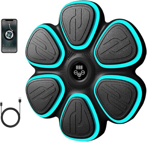 آلة الملاكمة للموسيقى للأطفال والكبار ، و Smart Bluetooth Sounding Sounding Machine 9 أوضاع و 9 سرعات ، ومدرب ملاكمة مثبت على الحائط للمنزل والمكتب والصالة الرياضية in Saudi Arabia