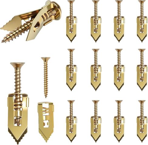 Self-Drilling Drywall Anchors and Screws Kit, 0.47X1.18inch 200Pcs Zinc Plated Steel, Heavy Duty No Drill No Holes, 2025 Upgraded for TV, Shelves, Picture Frames, Cabinets, Holds 100+LBS in Saudi Arabia