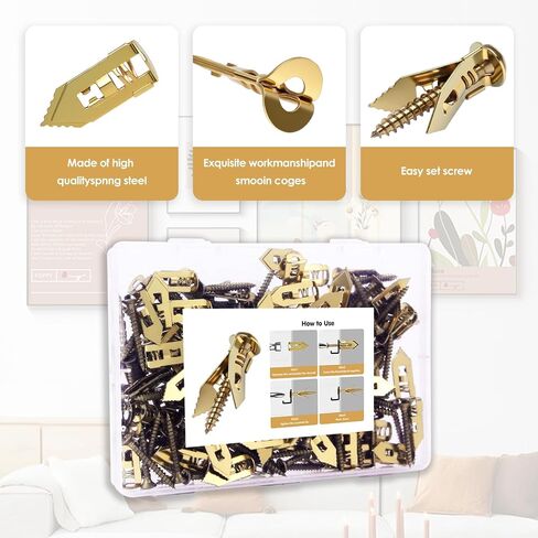 Self-Drilling Drywall Anchors and Screws Kit, 0.47X1.18inch 200Pcs Zinc Plated Steel, Heavy Duty No Drill No Holes, 2025 Upgraded for TV, Shelves, Picture Frames, Cabinets, Holds 100+LBS in Saudi Arabia