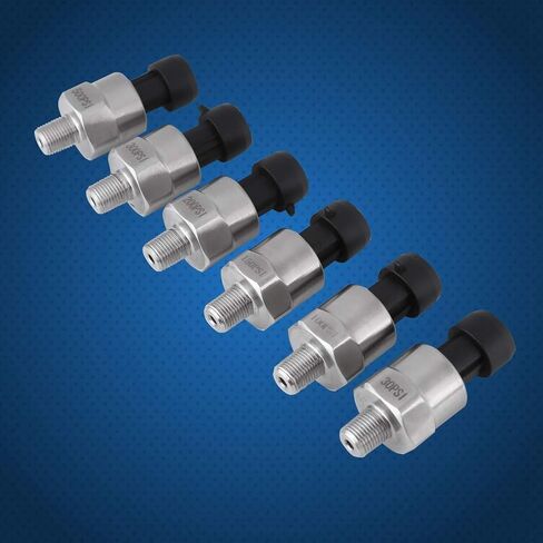 مستشعر مرسل ضغوط ضغط الخيط DC 5V ، 1/8 "NPT من الفولاذ المقاوم للصدأ ± 2 ٪ محول الضغط FS مع كابل للزيت ، الوقود ، الديزل ، الغاز ، الماء ، ضغط الهواء (200psi) in Saudi Arabia