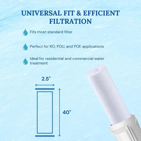 Baleen Filters 40 "× 2.5" 5 ميكرون بديل لتصفية الرواسب البديل لـ HDX SBC-25-4005 ، Shelco MB5-40 ، Pentek PD-5-40 (20 حزمة) in Saudi Arabia