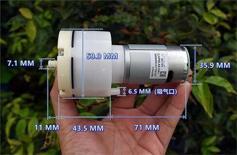 CJVP60 DC12V 10LPM JRK-555S-2593 Large Flow 555 Motor Diaphragm Vacuum Air Oxugen Pump Negative Pressure Suction Pump DIY 1Pcs in Saudi Arabia