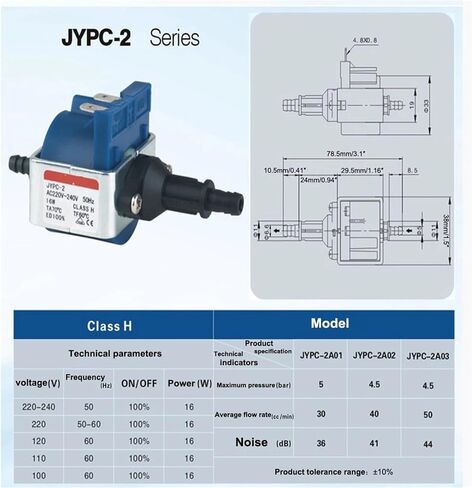 AC110V - 120V 16W ​​60Hz JYPC -2 مضخة ملليات ملليية كهرومغناطيسية لخطام البخار الكهربائي البخاري/البخار على البخار الخليط الخليط. in Saudi Arabia