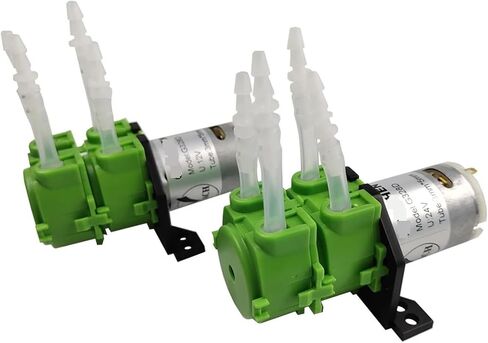 Peristaltic Pump Double Channel 12V 24V Pump Mute Small Water Pump Self-Priming Hose Pump Double Channel 1Pcs(with 3x5,12V) in Saudi Arabia
