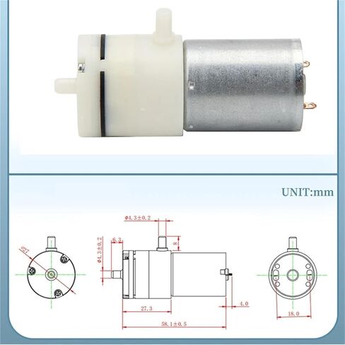 3.7V 6V 12V صغير صغير 370 حاجز الهواء مضخة الهواء مضخة فراغ مضخة الضغط السلبي مضخة مضخة الثدي مضخة الثدي DIY النخاخ 1pcs (DC 6V) in Saudi Arabia