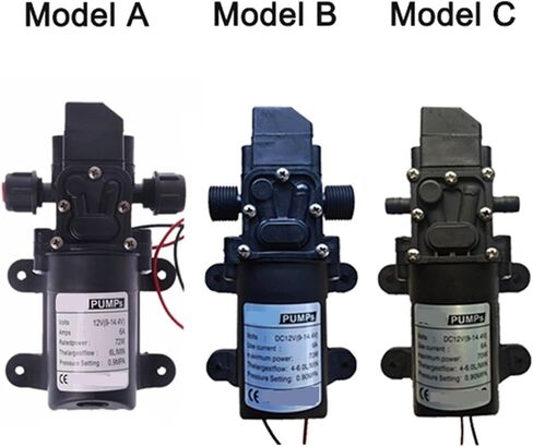 DC 12V 70W Agricultural Electric Water Pump Black High Pressure Diaphragm Pump Multipurpose Water Pump 1Pcs(12V 70W-C) in Saudi Arabia