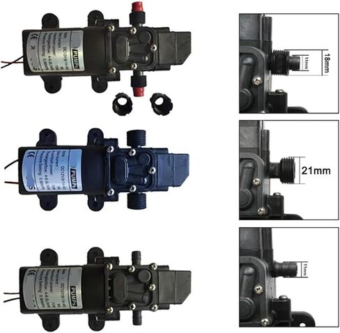 DC 12V 70W Agricultural Electric Water Pump Black High Pressure Diaphragm Pump Multipurpose Water Pump 1Pcs(12V 70W-C) in Saudi Arabia